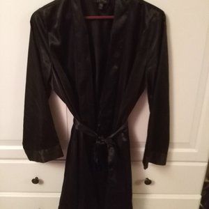 Black Satin Robe